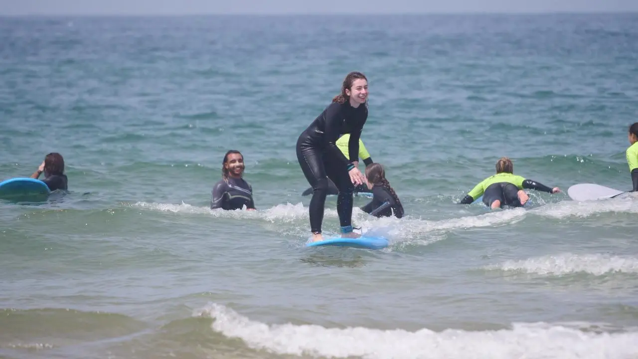 Beginner surf lesson in Morocco